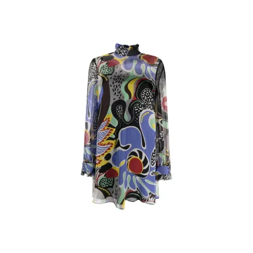 MOSCHINO Черное Женское Длинное Платье с Рукавами