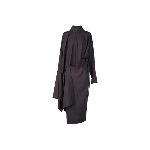 ISSEY MIYAKE Длинное платье с длинными рукавами женское цвет midnight темно-синий