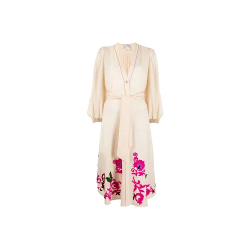 Forte Forte Светло-желтый Женские Длинные Платья с Рукавами