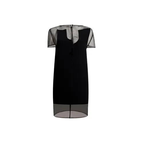 KHAITE SS25 Winona Платье Короткий Рукав Платье Женское Черный Черный