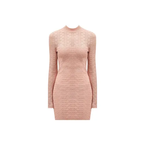 BALMAIN Розовый Женские Длинные Платья с Рукавами