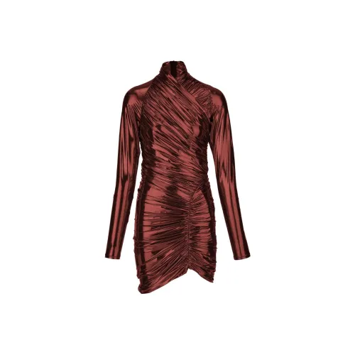 Ferragamo Red Женские Длинные Рукава Платья