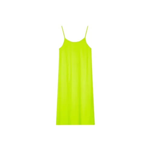 AMERICAN VINTAGE A.M SS24 ROBE Femme WIDLAND Slip Платье Женское Неоново-желтый