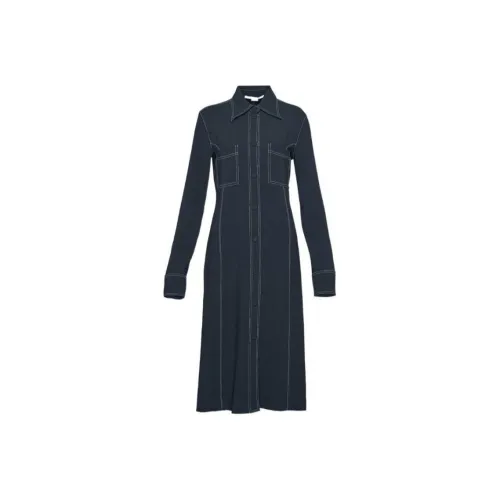 STELLA MCCARTNEY Blue Женские Длинные Платья с Рукавами