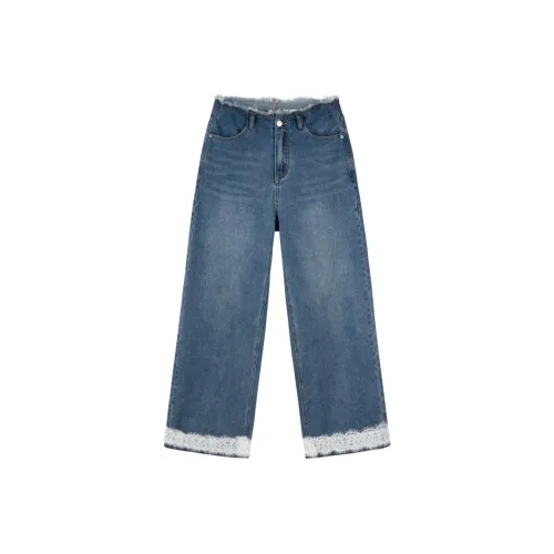 Meat Meat Small Cherries Джинсы Женские Джинсовый синий