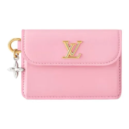 LOUIS VUITTON RECTO VERSO Телячья кожа Держатель для карт Мини Женский Хлопок Конфетный