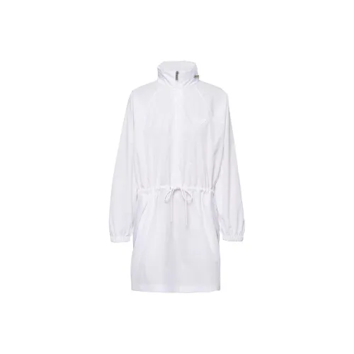 PRADA Белое Женское Длинное Платье с Рукавами