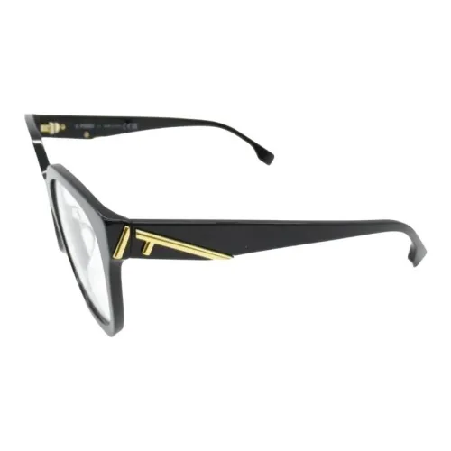 FENDI Ацетат Нерегулярная форма Оправа для очков Мужская Черная