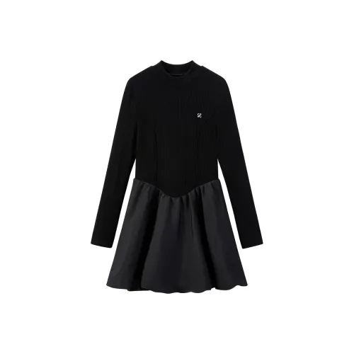 LEDIN Длинное платье с длинными рукавами женское вороний