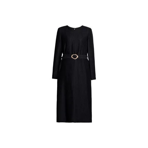 ROEYSHOUSE Длинное платье с длинными рукавами женское черное