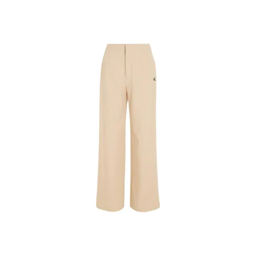 Calvin Klein Вязаные Спортивные Штаны Европейская версия Женские Теплый Песочный