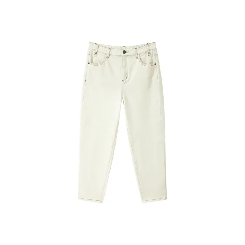 Yu Qianwen Бежевые Женские Джинсы