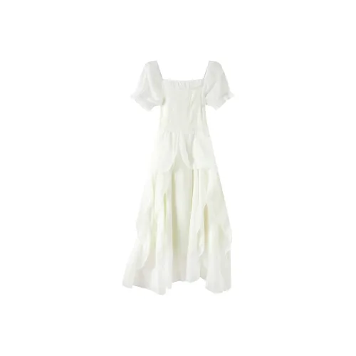 ZCDECO Короткий рукав платье женское белое