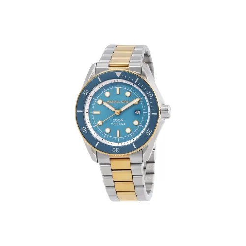 MICHAEL KORS Nautical Collection Мужские часы Кварцевый механизм Ремешок из нержавеющей стали 42 мм Синий циферблат