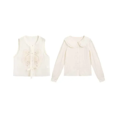 ZIHAN Повседневный костюм женский прозрачный нефритовый белый