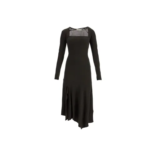 Paloma Шерсть Длинный Рукав Платье Женское Черное