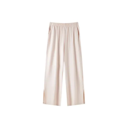 PEAK Вязаные тренировочные брюки женские цвет жемчужно-бежевый