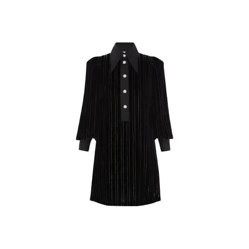 Zimmermann FW24 Длинное платье с длинными рукавами женское черное