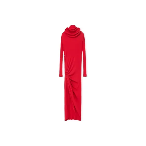 LOEWE Red Женские Длинные Рукава Платья