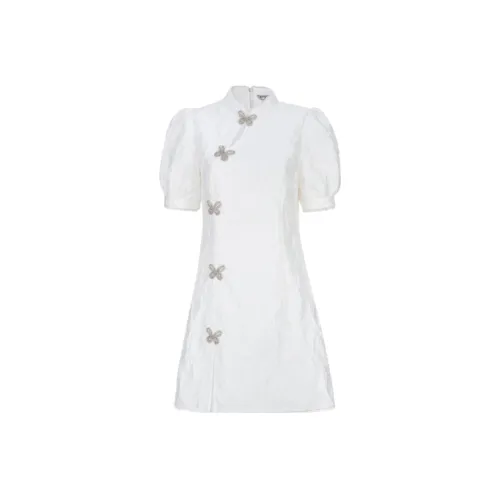 Daisy Короткий рукав платье женское белое