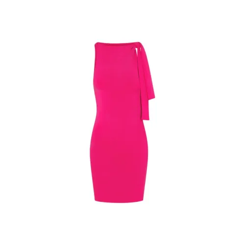 Khy DROP 006 Sueded Эластичный Узел Мини Платье Без рукавов Платье Женское Фуксия Фуксия