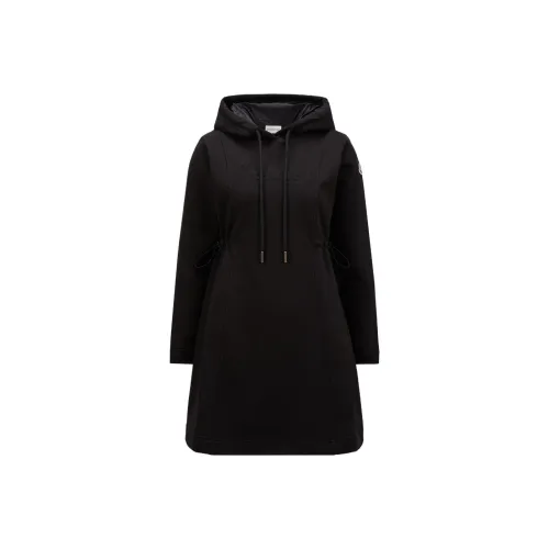 Moncler ABITO Длинное платье с длинными рукавами женское черное