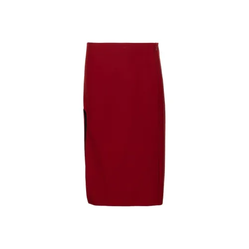 Stella McCartney FW24 KNIT Длинная Юбка Женская Рубины Красный