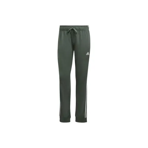 Adidas ESSENTIAL WARM UP SLIM TAPERED 3 STRIPES TRACK PANTS Knit Training Pants Women's Green Адидас ESSENTIAL WARM UP SLIM TAPERED 3 STRIPES TRACK PANTS Вязаные тренировочные штаны Женские Зеленые