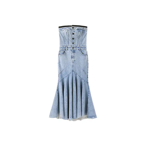Miss Sixty Без рукавов Платье Женское Средне-синий