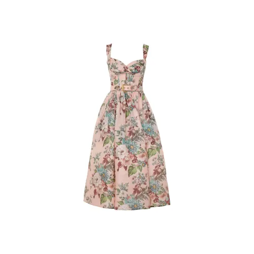 Zimmermann SS24 Slip Платье Женское Розовое