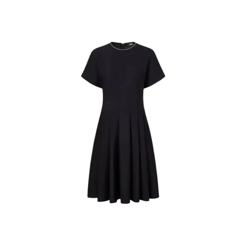 KARL LAGERFELD Короткий рукав Платье Женское Черное