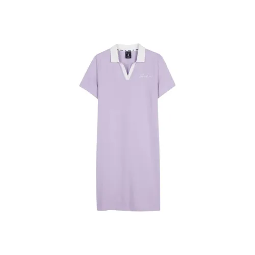 Skechers Короткий рукав Платье Женское Орхидея Фиолетовый