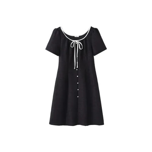 PAIN OR PLEASURE Короткий рукав Платье Женское Черное