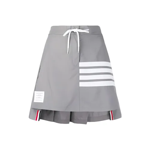 THOM BROWNE Серые Женские Повседневные Короткие Юбки