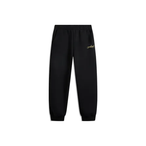 LINING Rijin Doujin Collection Вязаные Спортивные Штаны Женские Черные