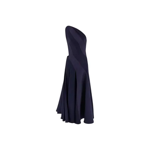 Ferragamo SS24 Sleeveless Dress Women's Navy Blue Феррагамо SS24 Без рукавов Платье Женское Морской Синий