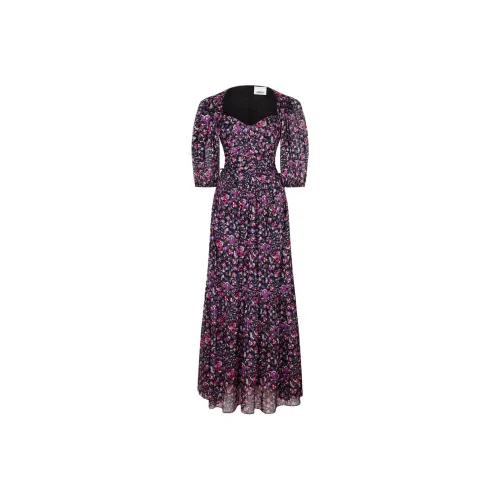 ISABEL MARANT ETOILE Длинное платье с длинными рукавами женское розовое