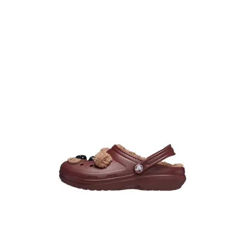 Crocs Classic Lined Обувь для малышей Низкий топ Темно-коричневый Детский