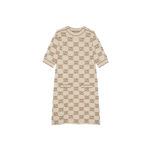 GUCCI FW23 Короткий рукав Платье Женское Многоцветное