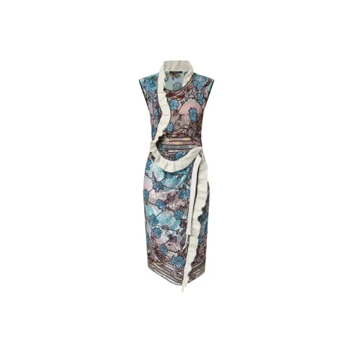 LOUIS VUITTON SS24 Без рукавов Платье Женское Синее