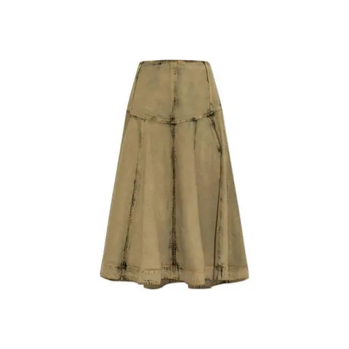 Ferragamo Деним Длинная Юбка Женская Изношенный Цвет