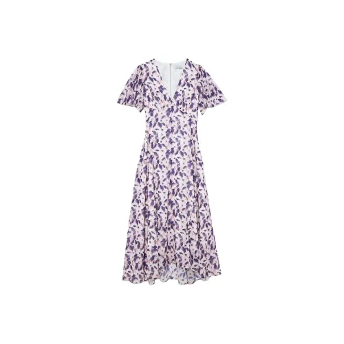 CLUB MONACO Короткий рукав Платье Женское Фиолетовое