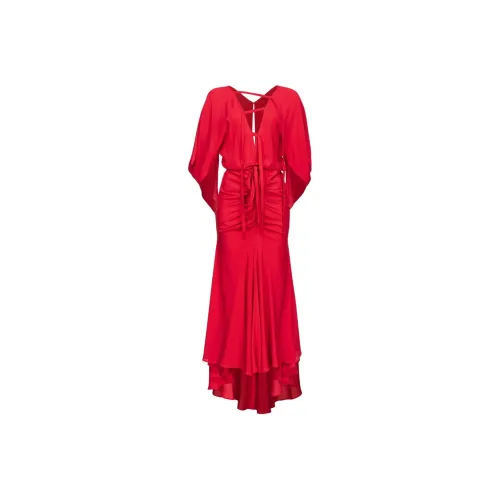 PINKO Red Женские Короткие Платья с Рукавами