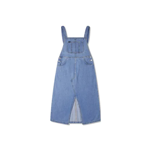 Lee совместный бренд модель Slip Платье Женское Выстиранный Синий