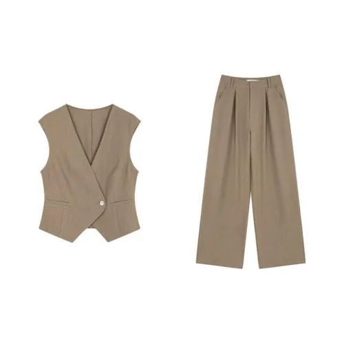 Mo Han Yi Mei Повседневный костюм женский цвет хаки