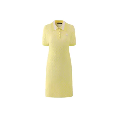 KARL LAGERFELD Короткий рукав Платье Женское Желтое