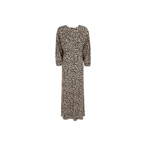 Essentiel Antwerp FW24 Длинное платье с длинными рукавами женское песочно-бежевый