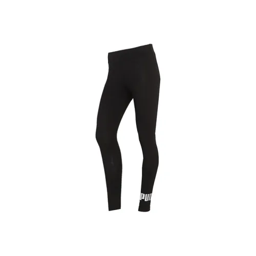 PUMA Металлические Леггинсы Черно-серебристые Женские Спортивные Брюки