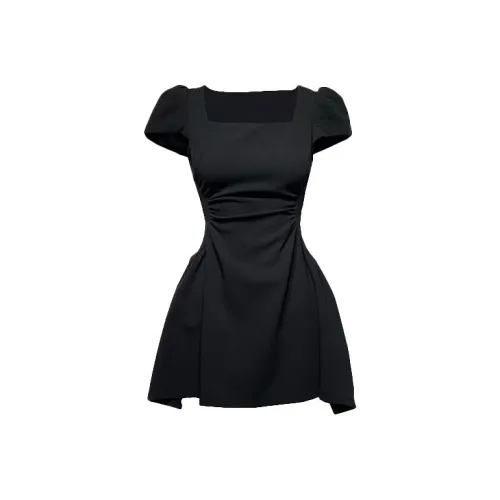 SCCREBEL OFFICIAL Короткий рукав Платье Женское Черное