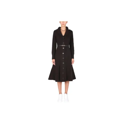 Alexander McQueen Умбра Женские Длинные Платья с Рукавами